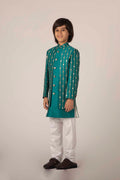 MLS KIDS INDO WESTERN SIDE CUT 2PCS