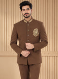 Japanese Suiting Embroidered Jodhpuri Suit 2Pc Nawab