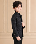 Jaquard Self Textured Kids Jodhpuri Suit 3Pc Nihaal