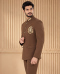 Japanese Suiting Embroidered Jodhpuri Suit 2Pc Nawab