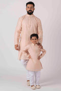 MLS CHANDERI PINK KURTA PAJAMA