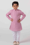 MLS CHANDERI PURPLE KURTA PAJAMA
