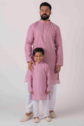 MLS CHANDERI PURPLE KURTA PAJAMA
