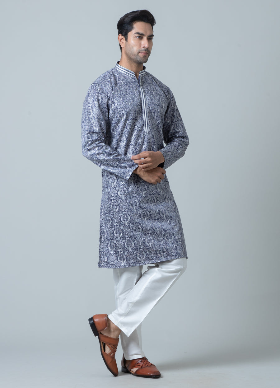 MLS EMBROIDERED KURTA PAJAMA