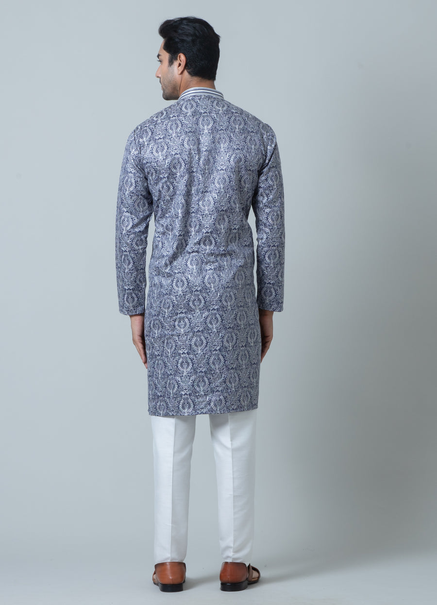 MLS EMBROIDERED KURTA PAJAMA