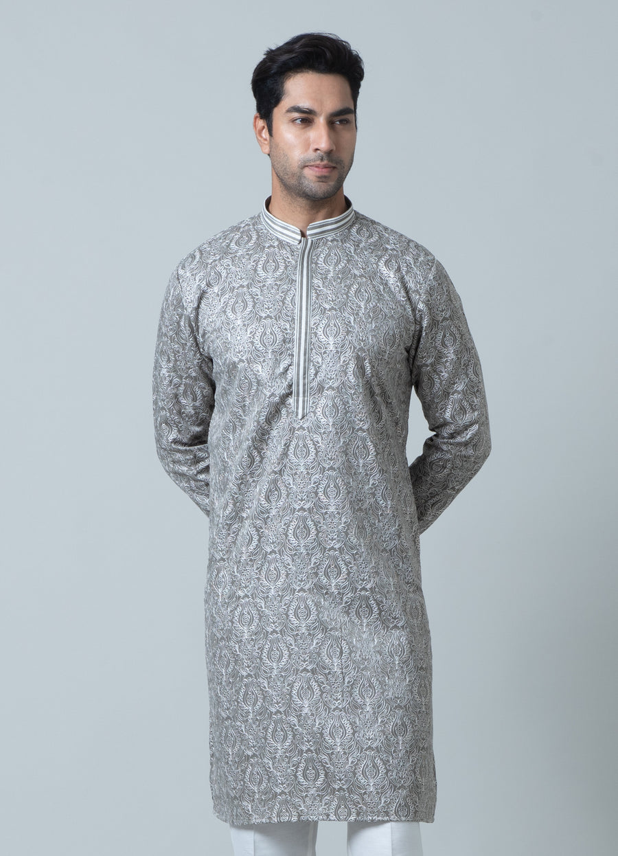 MLS EMBROIDERED KURTA PAJAMA
