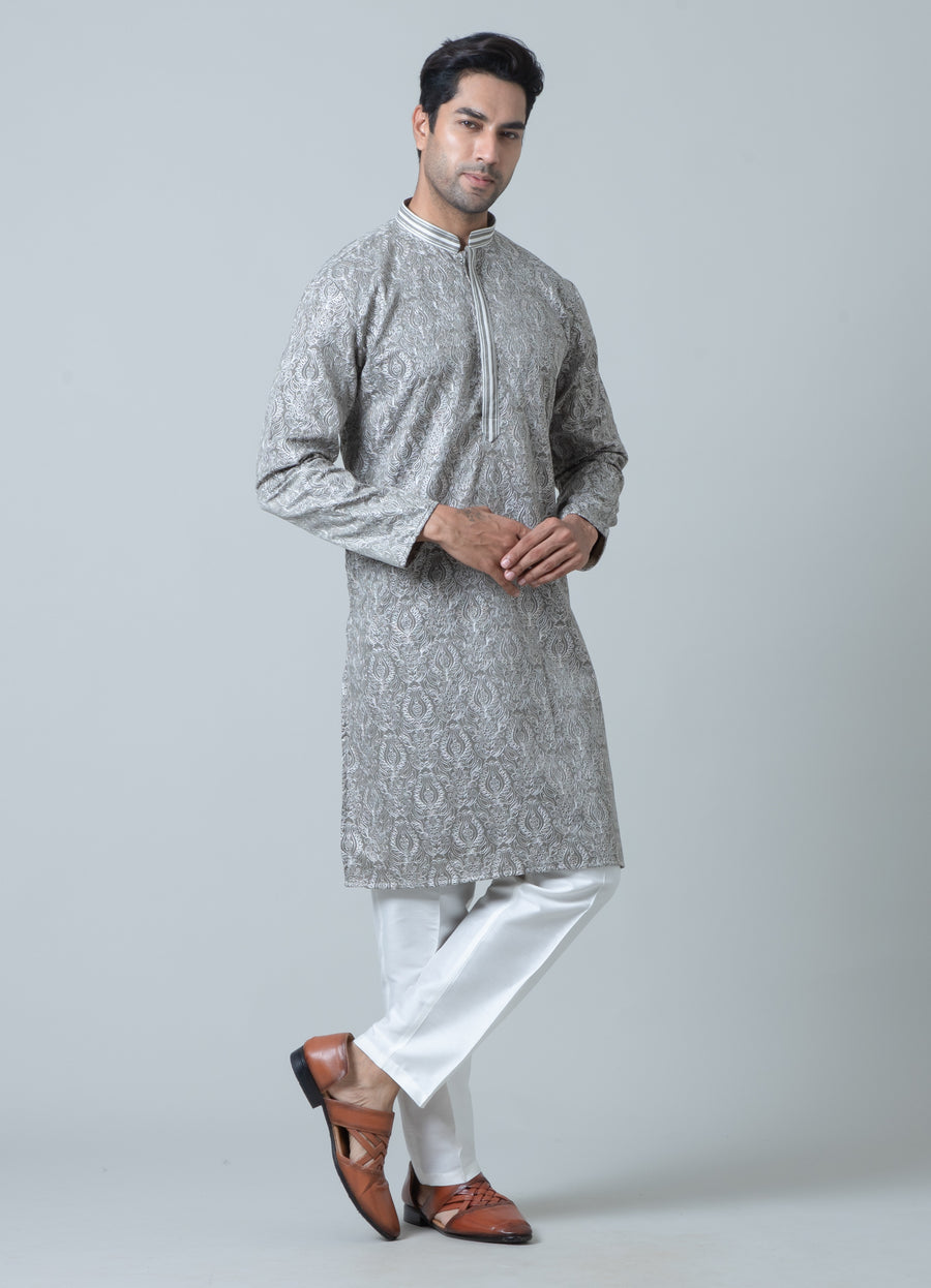 MLS EMBROIDERED KURTA PAJAMA