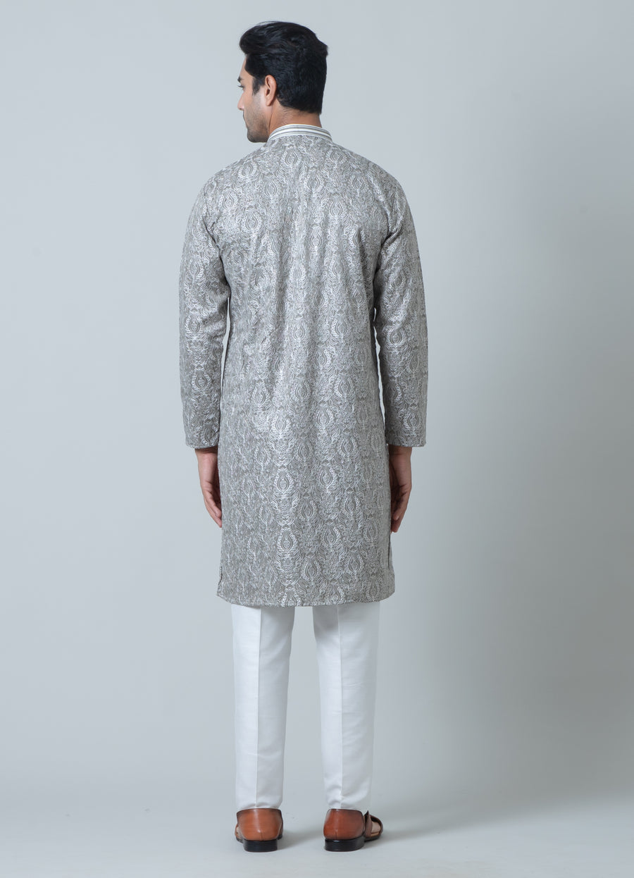 MLS EMBROIDERED KURTA PAJAMA
