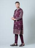 MLS EMBROIDERED KURTA PAJAMA 2PCS