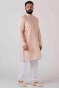 MLS CHANDERI PINK KURTA PAJAMA
