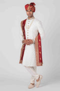 MLS EMBROIDERED SHERWANI 1PC