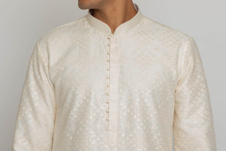 MLS EMBROIDERED KURTA PAJAMA