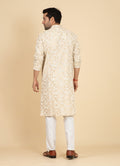 MLS EMBROIDERED KURTA PAJAMA