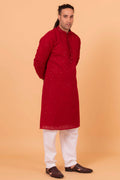 MLS CHIKANKARI KURTA PAJAMA