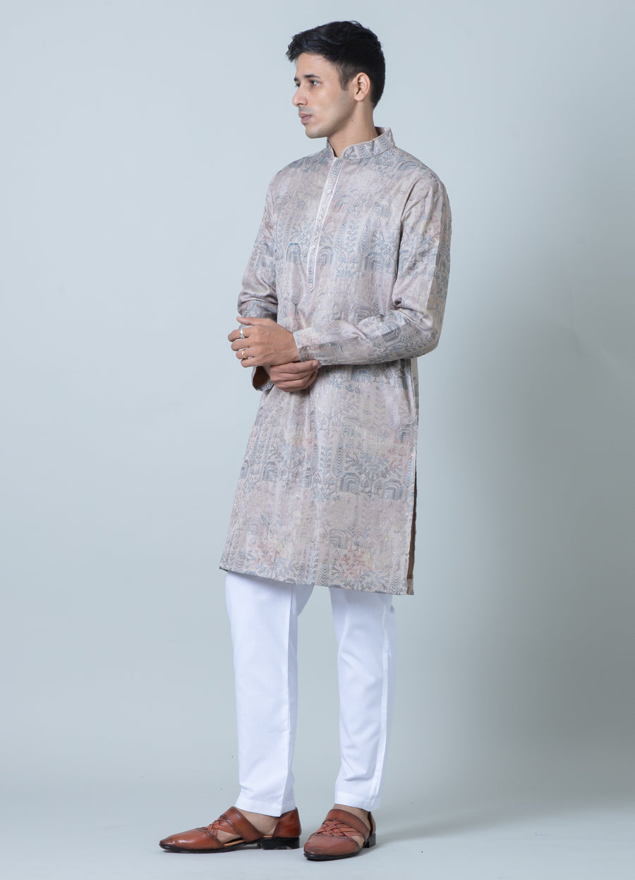 MLS EMBROIDERED KURTA PAJAMA