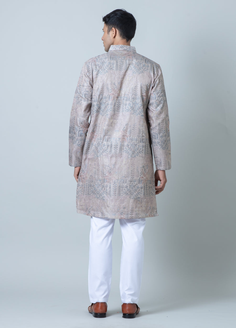 MLS EMBROIDERED KURTA PAJAMA