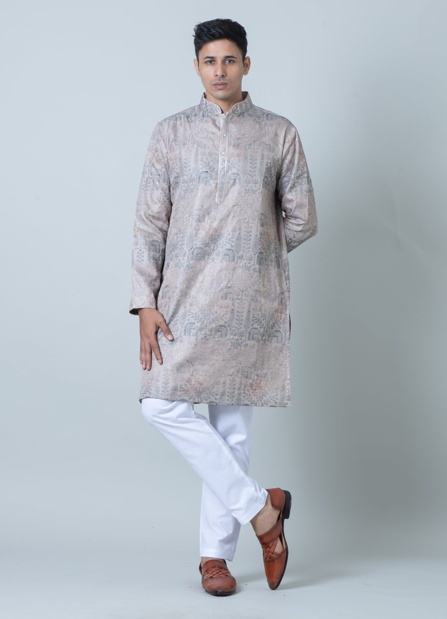 MLS EMBROIDERED KURTA PAJAMA