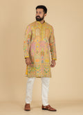 MLS EMBROIDERED KURTA PAJAMA 2PCS