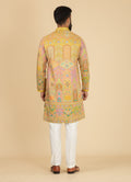 MLS EMBROIDERED KURTA PAJAMA 2PCS