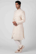 MLS EMBROIDERED SHERWANI 3 PCS