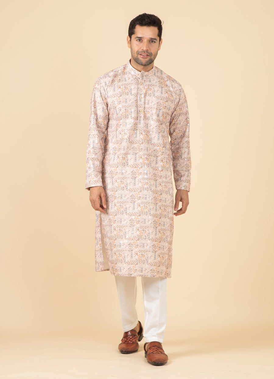 MLS PRINTED KURTA PAJAMA 2PCS