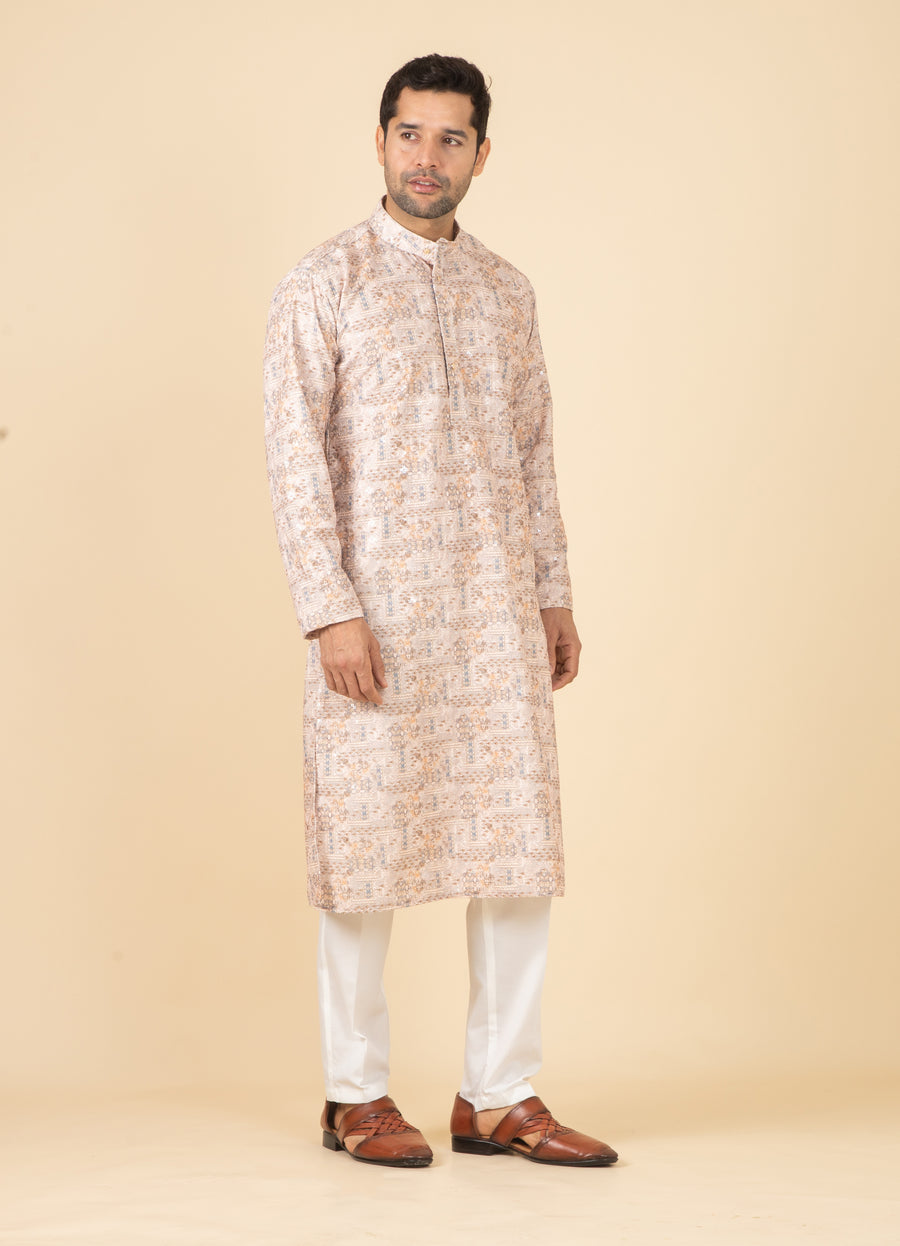 MLS PRINTED KURTA PAJAMA 2PCS