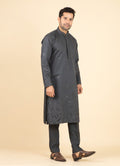 MLS EMBROIDERED KURTA PAJAMA 2PCS