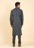 MLS EMBROIDERED KURTA PAJAMA 2PCS