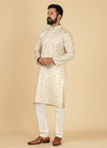MLS PRINTED KURTA PAJAMA 2PCS