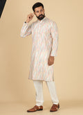 MLS PRINTED KURTA PAJAMA 2PCS