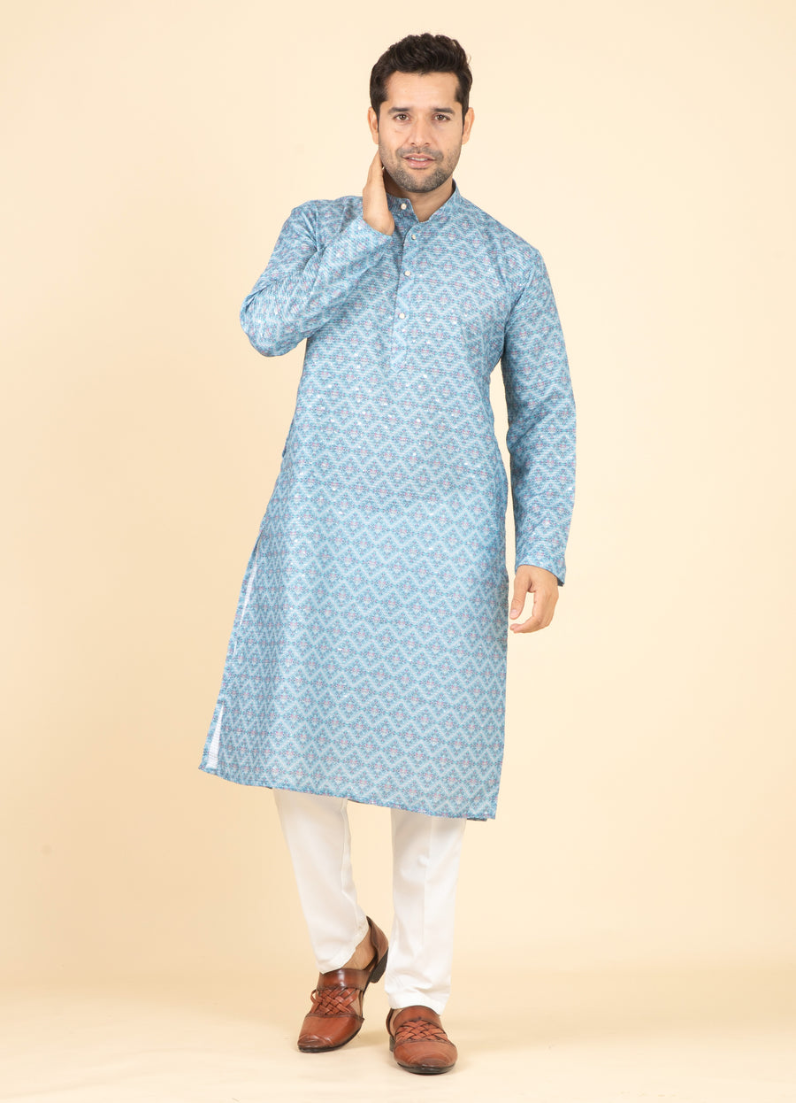 MLS PRINTED KURTA PAJAMA