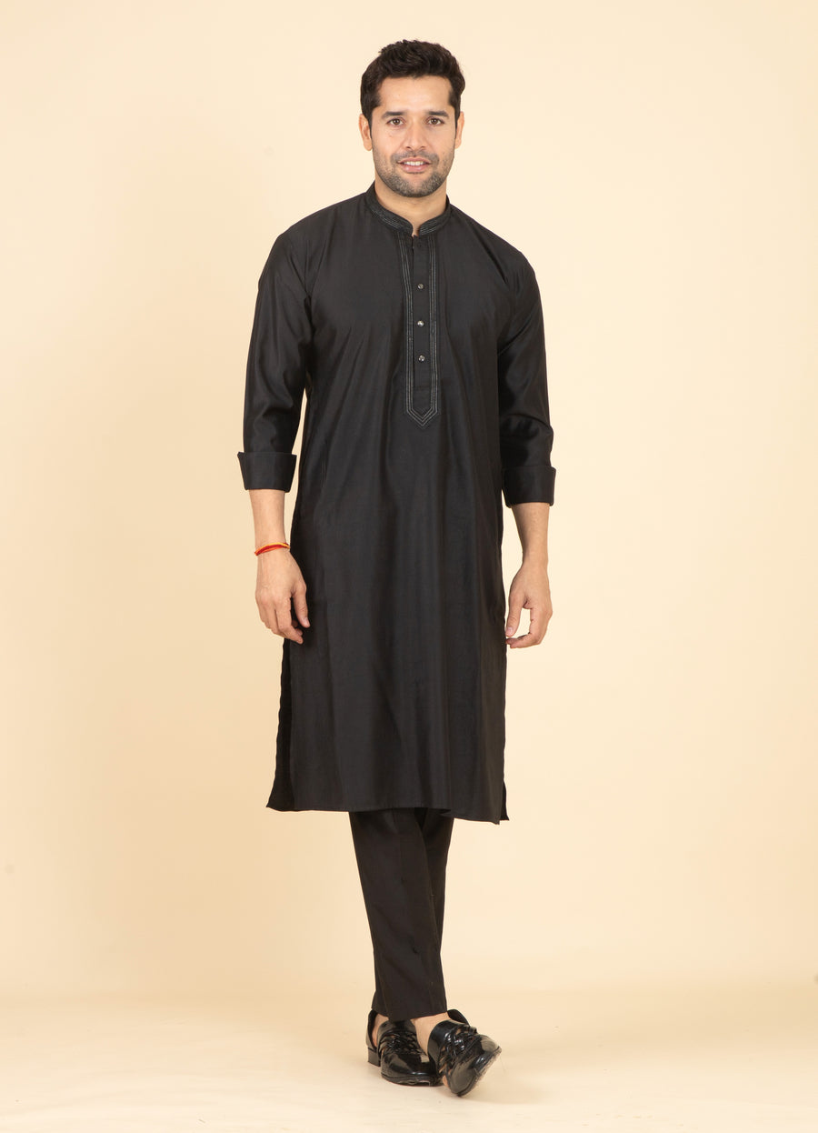 MLS SILK KURTA PAJAMA 2PCS