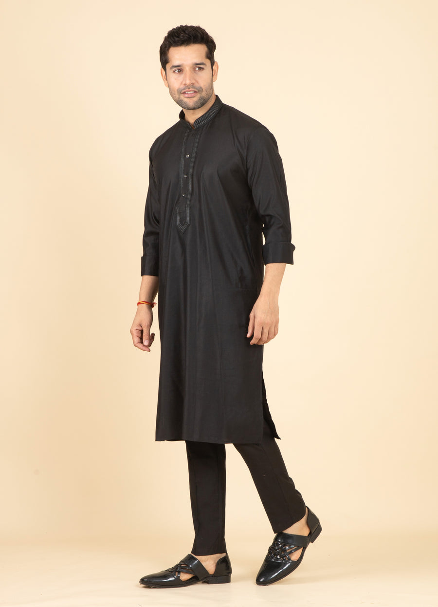 MLS SILK KURTA PAJAMA 2PCS