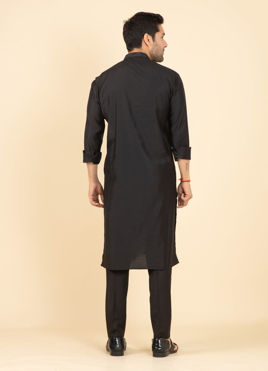 MLS SILK KURTA PAJAMA 2PCS