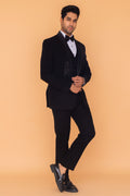 MLS EMBROIDERED TUXEDO SUIT 5 PCS