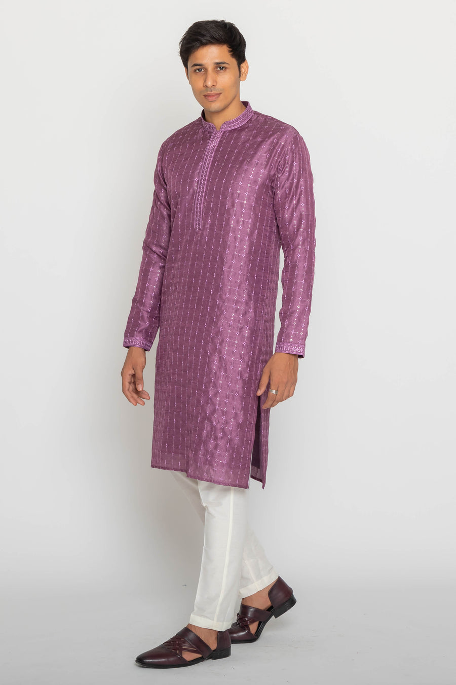 MLS EMBROIDERED KURTA PAJAMA