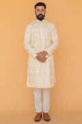 MLS EMBROIDERED KURTA PAJAMA