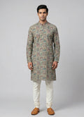 MLS PRINTED KURTA PAJAMA 2PCS