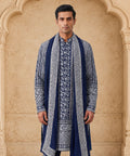 MLS EMBROIEDERED KURTA PAJAMA STOLE 2PCS