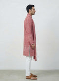 MLE EMBROIEDERED KURTA PAJAMA STOLE 2PCS