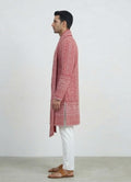 MLE EMBROIEDERED KURTA PAJAMA STOLE 2PCS