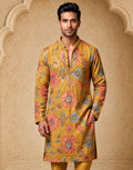 MLS EMBROIDERED KURTA PAJAMA 2PCS