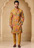 MLS EMBROIDERED KURTA PAJAMA 2PCS