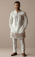 MLS EMBROIDERED KURTA PAJAMA