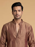 Silk Slend Self Embroidered Kurta Pajama 2Pc Prince