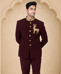 MLS EMBROIDERED JODHPURI SUIT 2PCS