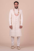 MLS EMBROIDERED SHERWANI 2 PCS