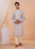 MLS EMBROIDERED KURTA PAJAMA