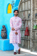MLS Cotton Ikat Printed Kurta