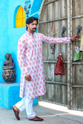MLS Cotton Ikat Printed Kurta